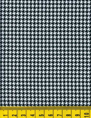 Black & White Houndstooth Fabric
